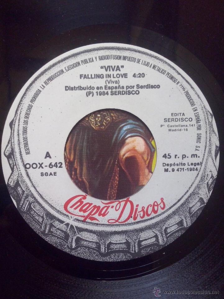 Discos de vinilo: viva - falling in love -  single chapa discos 1984 - Foto 3