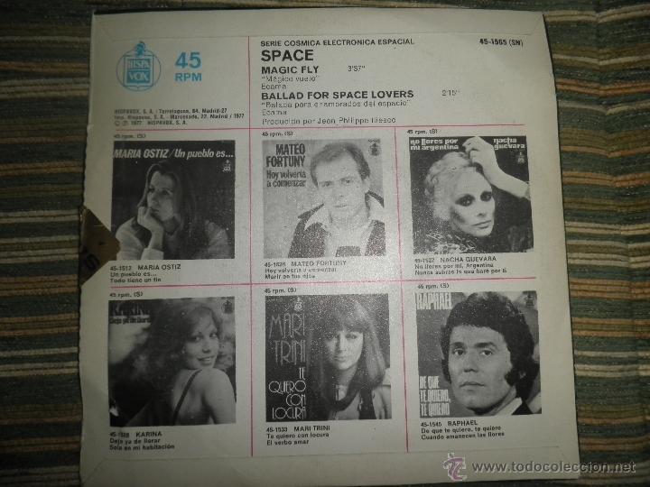Discos de vinilo: SPACE - MAGIC FLY SINGLE - ORIGINAL ESPA&Ntilde;OL - HISPAVOX RECORDS 1977 - STEREO - - Foto 9