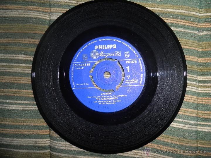 Discos de vinilo: THE SPRINGFIELDS - BAMBINO SINGLE - PHILIPS RECORDS 1961 - MONOAURAL - - Foto 2