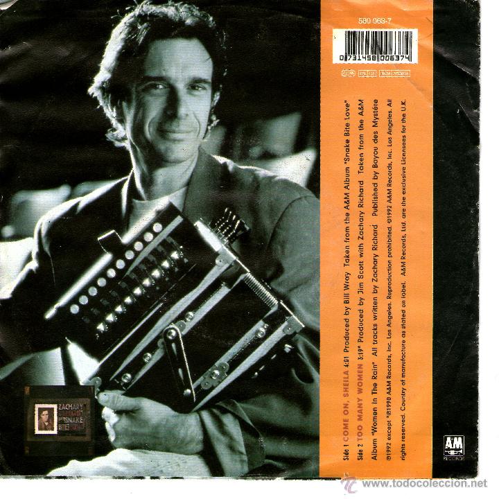 Discos de vinilo: ZACHARY RICHARD COME ON SHEILA - Foto 2