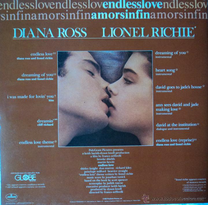 Discos de vinilo: Amor sin fin (Endless Love) - BSO - Edici&oacute;n de 1981 de Espa&ntilde;a - Foto 2