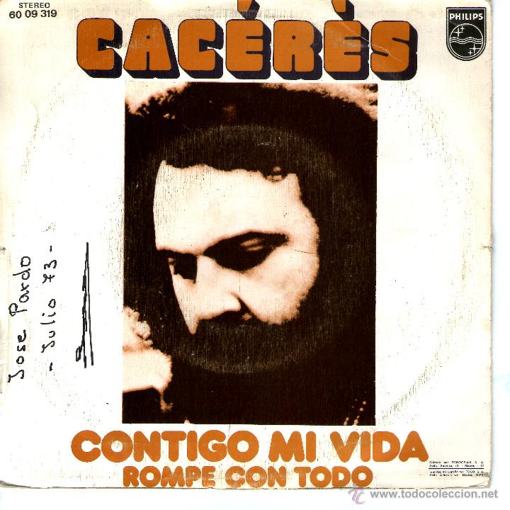 Discos de vinilo: CACERES - CONTIGO MI VIDA - Foto 2