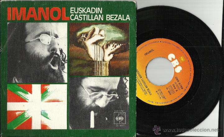 Discos de vinilo: IMANOL single EUSKADIN CASTILLAN BEzAlA.ESPA&Ntilde;A 1977 - Foto 1