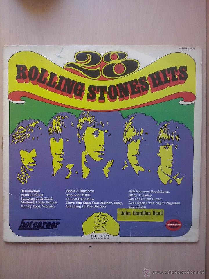 Discos de vinilo: john hamilton band - 28 rolling stones hits - lp somerset germany