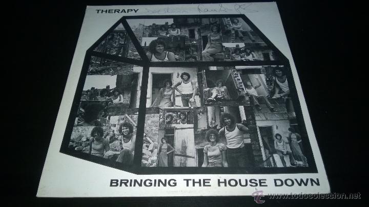 Discos de vinilo: THERAPY - BRINGING THE HOUSE DOWN - FIRMADO - Foto 1