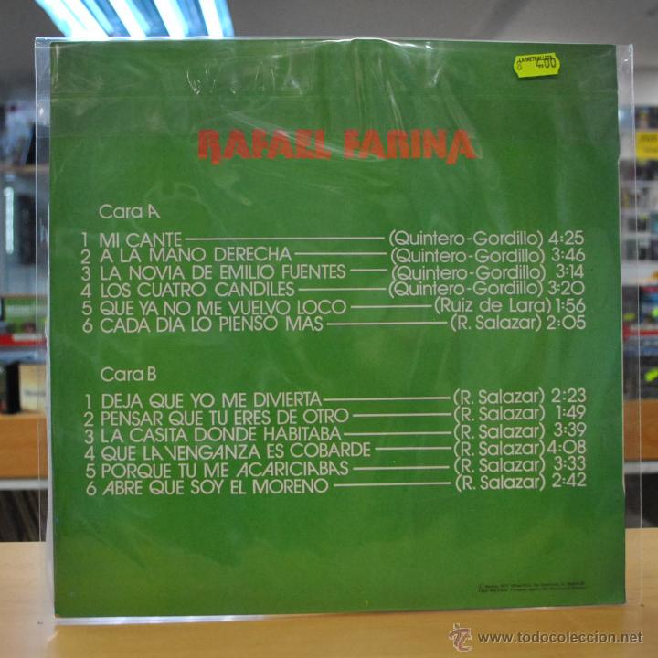 Discos de vinilo: RAFAEL FARINA - MI CANTE - LP - Foto 2