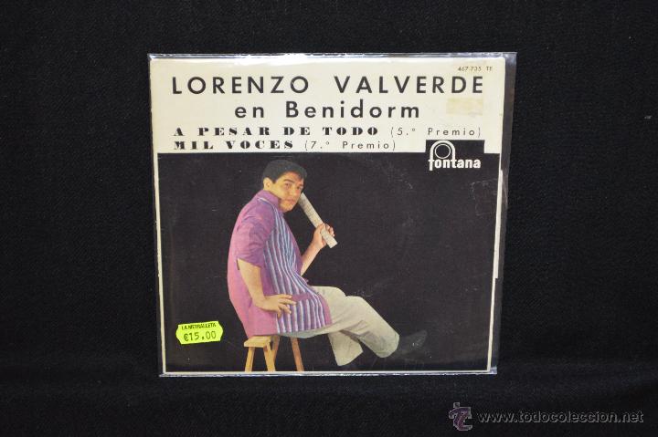 Discos de vinilo: LORENZO VALVERDE - A PESAR DE TODO +3 - EP - Foto 1