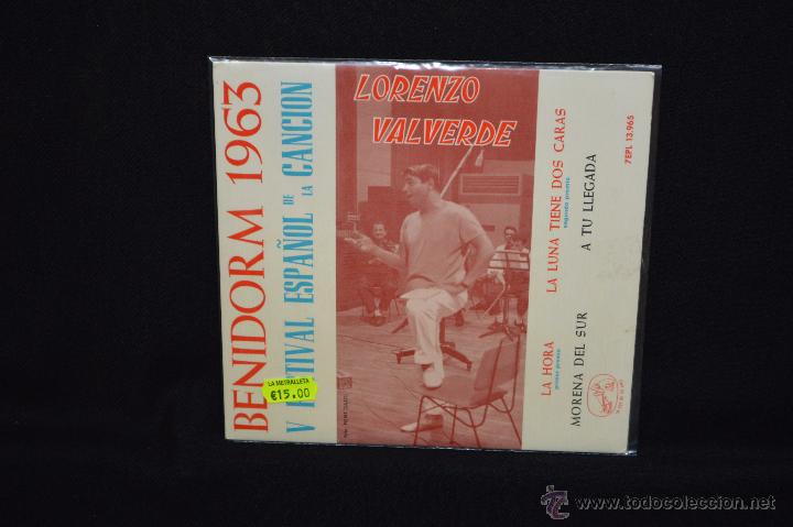 Discos de vinilo: LORENZO VALVERDE - LA HORA +3 - EP - Foto 1