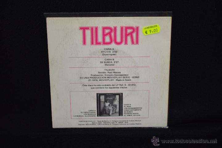 Discos de vinilo: TILBURI - SYLVIA / SE BUSCA - SINGLE - Foto 2