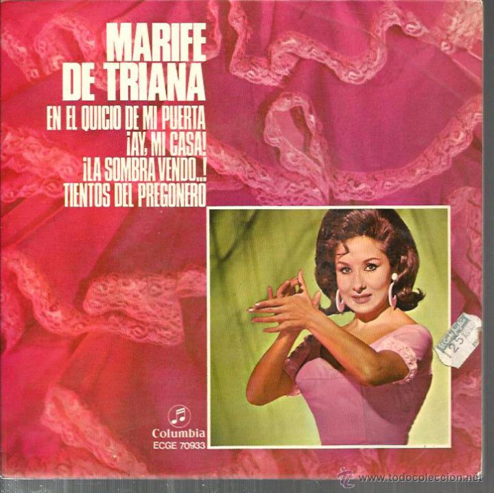 Discos de vinilo: EP MARIFE DE TRIANA : EN EL QUICIO DE MI PUERTA - Foto 1