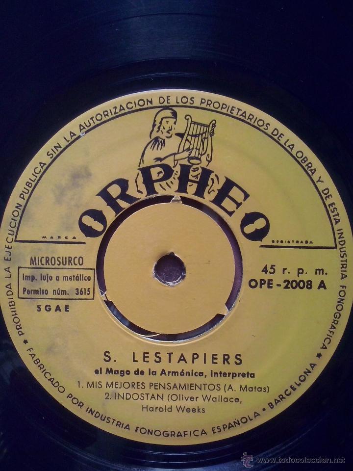 Discos de vinilo: salvador lestapiers - el mago de la harmonica - ep orpheo - Foto 3