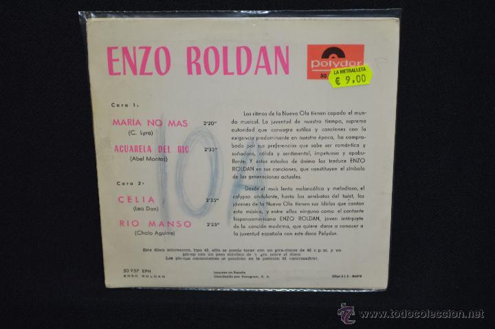 Discos de vinilo: ENZO ROLDAN - MARIA NO MAS +3 - EP - Foto 2