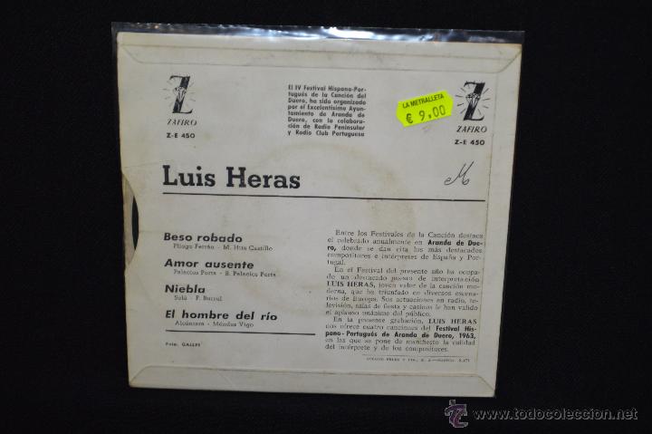 Discos de vinilo: LUIS HERAS - BESO ROBADO +3 - EP - Foto 2