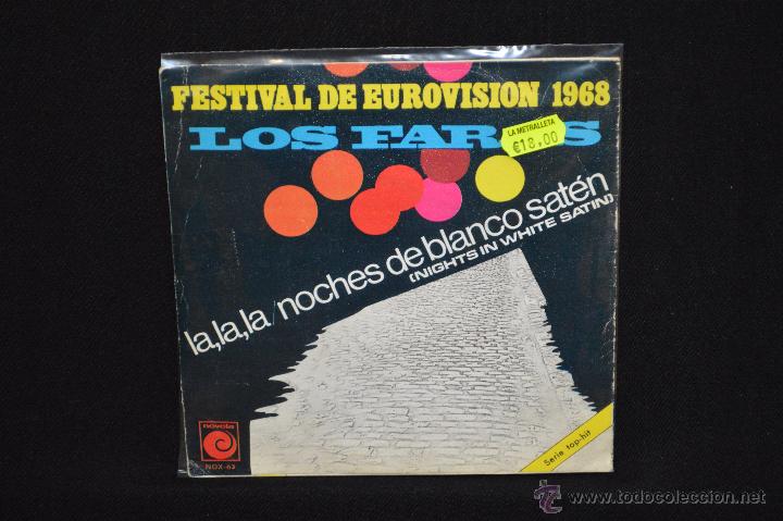 Discos de vinilo: LOS FAROS - LA,LA,LA / NOCHES DE BLANCO SATEN - SINGLE - Foto 2