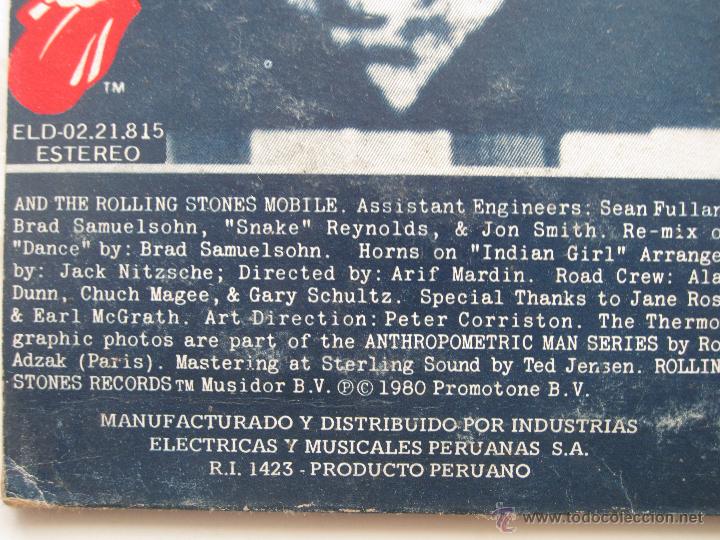 Discos de vinilo: ROLLING STONES - EMOTIONAL RESCUE - EDICI&Oacute;N PERUANA - Foto 4