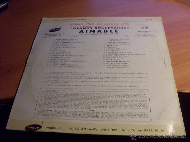 Discos de vinilo: AIMABLE (GRANDS BOULEVARDS) LP 10 INCH FRANCIA (B-10) - Foto 2