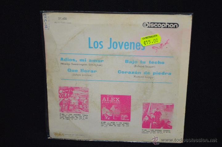 Discos de vinilo: LOS JOVENES - ADIOS MI AMOR +3 - EP - Foto 2