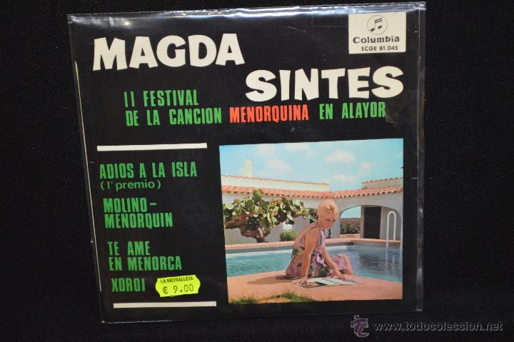 Discos de vinilo: MAGDA SINTES - ADIOS A LA ISLA + 3 - EP - Foto 1