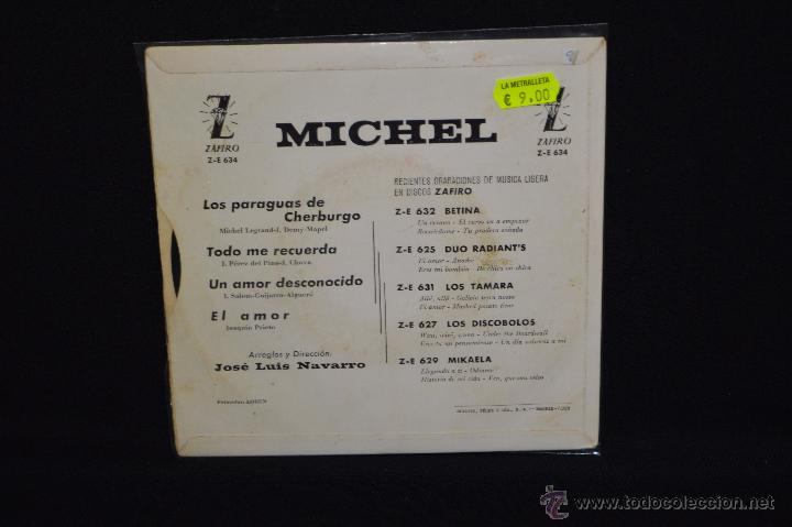 Discos de vinilo: MICHEL - LOS PARAGUAS DE CHERBURGO +3 - EP - Foto 2