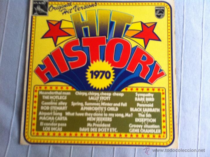 Discos de vinilo: LP HIT HISTORY 1970-VARIOS - Foto 1
