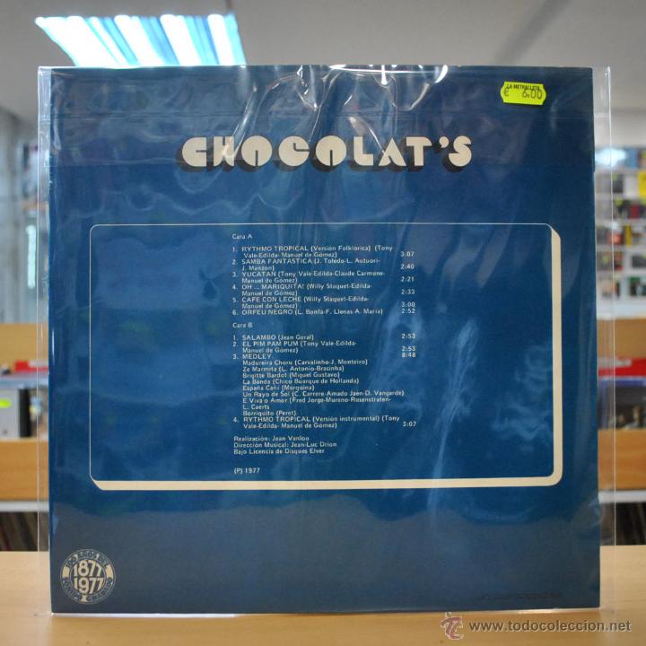 Discos de vinilo: CHOCOLATS - RYTHMO TROPICAL - LP - Foto 2