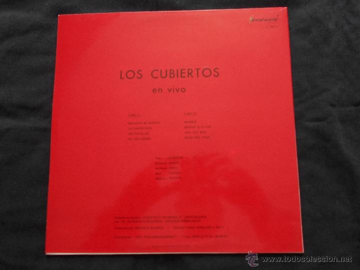 Discos de vinilo: LP LOS CUBIERTOS // EN VIVO - Foto 2