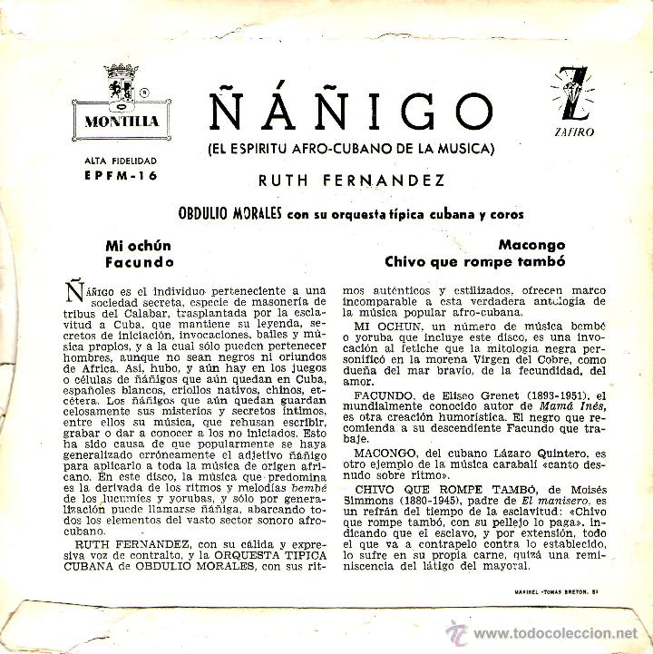 Discos de vinilo: RUTH FERNANDEZ - &Ntilde;A&Ntilde;ICO - Foto 2