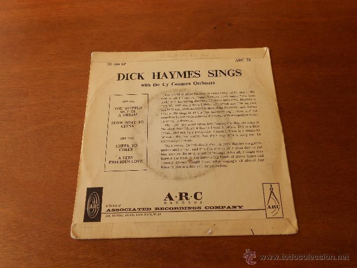 Discos de vinilo: EP VINILO: DICK HAYMES SINGS, A&Ntilde;O 1965 - Foto 2