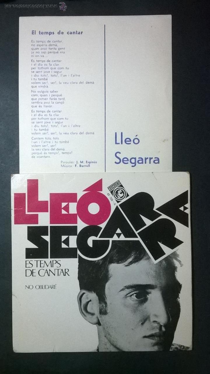 Discos de vinilo: LLE&Oacute; SEGARRA / ES TEMPS DE CANTAR - Foto 1