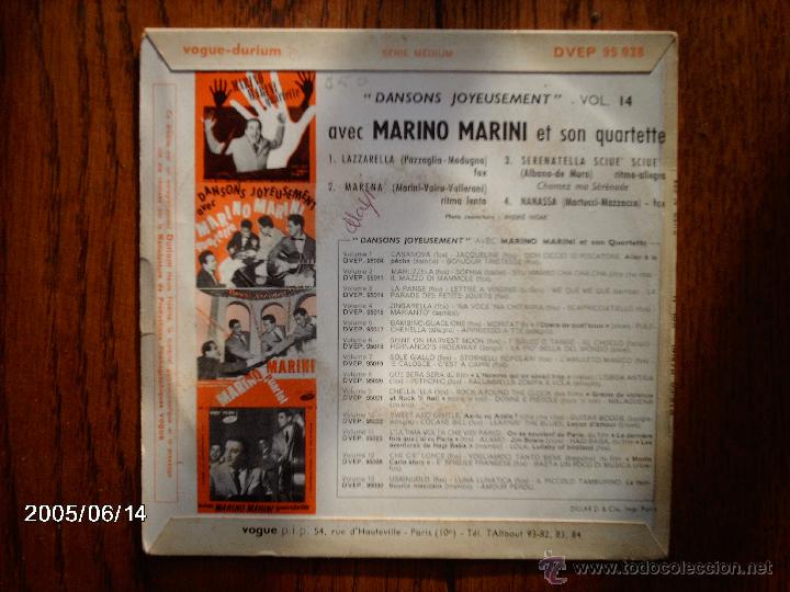 Discos de vinilo: marino marini et son quartette  -  lazzarella  +  3 - Foto 2
