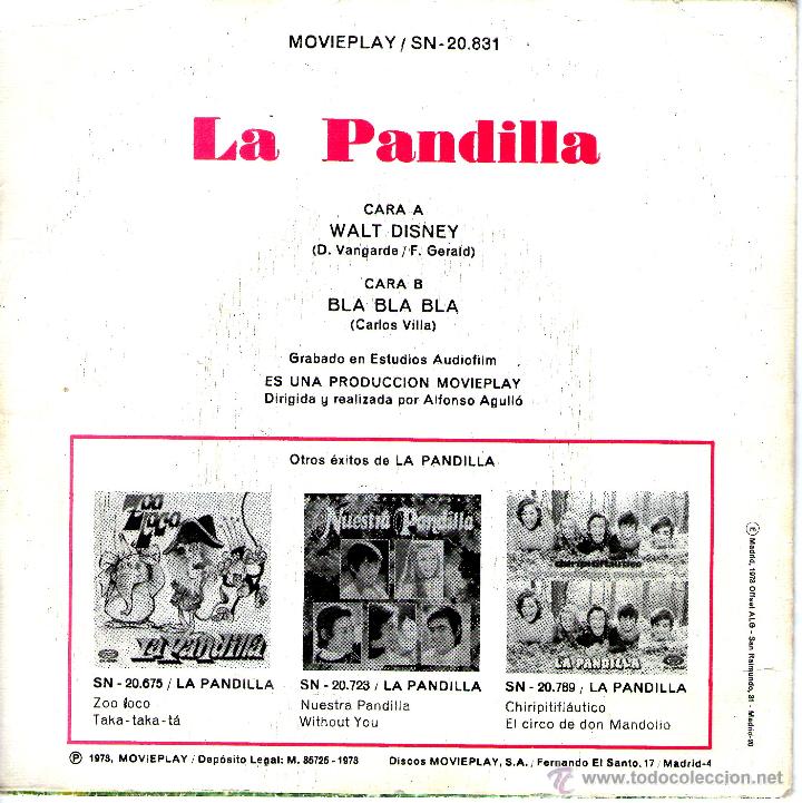 Discos de vinilo: WALT DISNEY LA PANDILLA-BLA BLA BLA - Foto 2