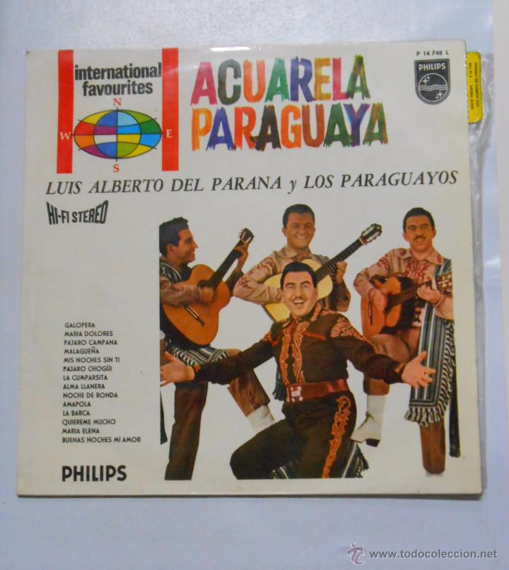 Vinyl records: LUIS ALBERTO DEL PARANA Y LOS PARAGUAYOS.- ACUARELA PARAGUAYA. TDKDA8