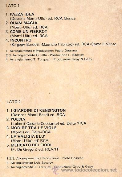 Discos de vinilo: LP LA MAGIA DE PATTY PRAVO - Foto 2