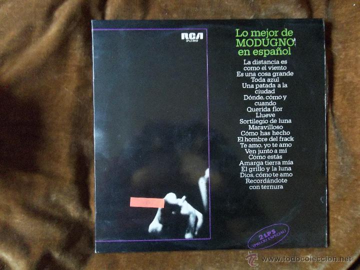 Discos de vinilo: Lo mejor de Modugno en espa&ntilde;ol - Foto 1