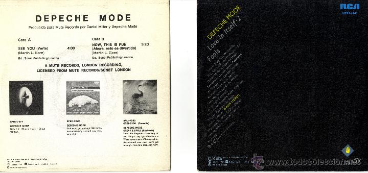 Discos de vinilo: DEPECHE MODE. COLECCI&Oacute;N DE 5 SINGLES. - Foto 2