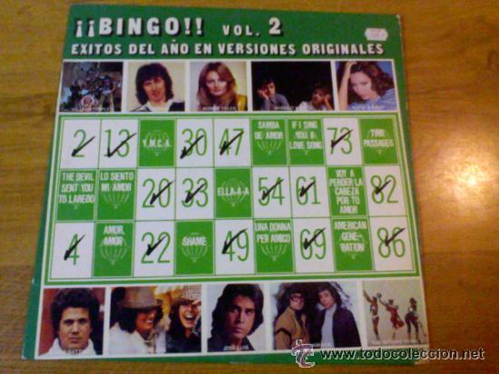 Discos de vinilo: BINGO. VOL. 2 EXITOS DEL A&Ntilde;O EN VERSIONES ORIGINALES. - Foto 1