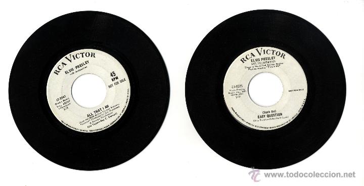 Discos de vinilo: ELVIS PRESLEY. Cinco Singles Promocionales. - Foto 4
