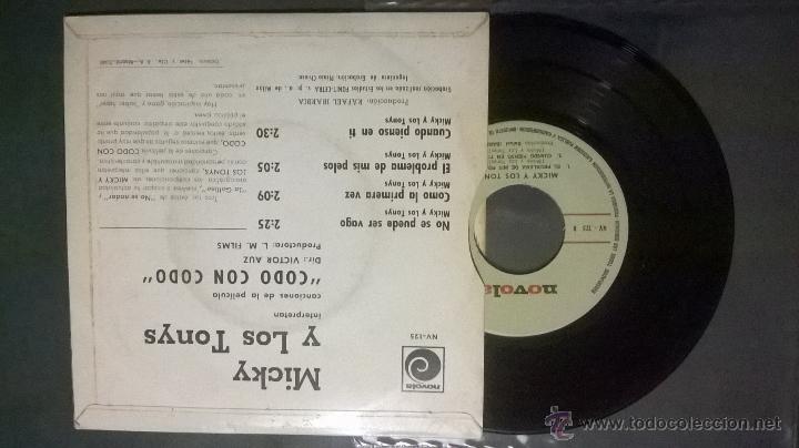 Discos de vinilo: MICKY Y LOS TONYS / NO SE PUEDE SER VAGO - Foto 2