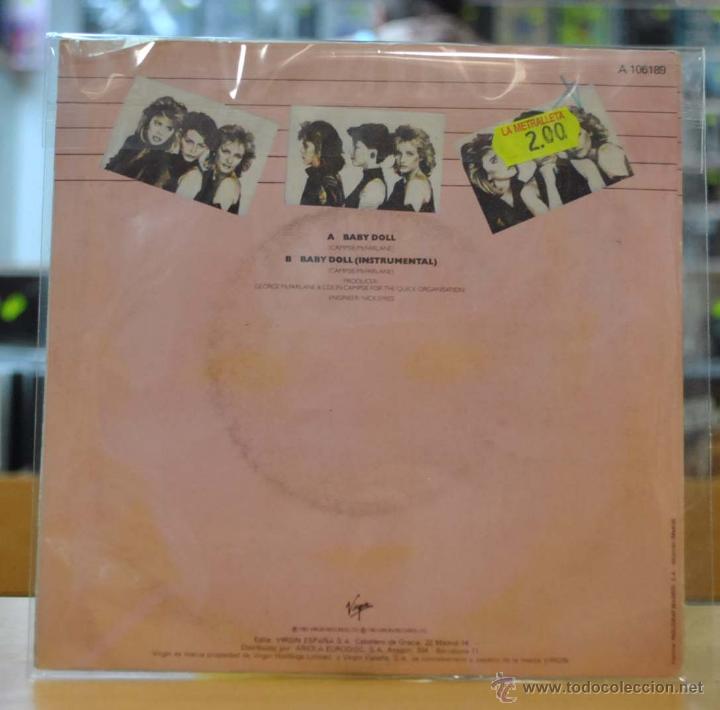 Discos de vinilo: GIRLS CANT HELP IT - BABY DOLL - SINGLE - Foto 2