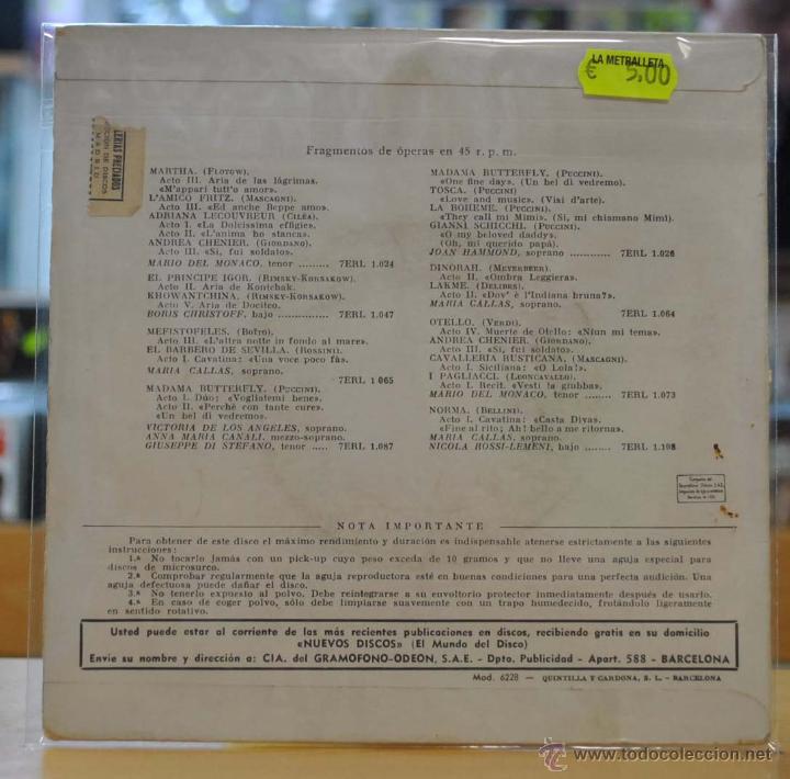 Discos de vinilo: NORMA - ROMANI Y VICENZO BELLINI - EP - Foto 2