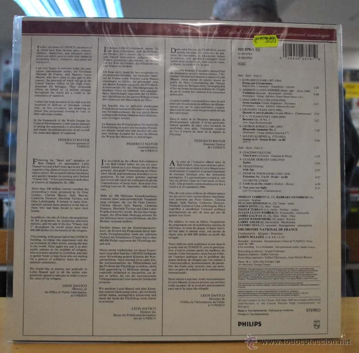 Discos de vinilo: LORIN MAAZEL - CLASSIC AID GALA 1988 - LP - Foto 2
