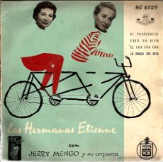Discos de vinilo: EP LAS HERMANAS ETIENNE CON LA ORQUESTA DE JERRY MENGO : EL PASOVUELTO + 3 