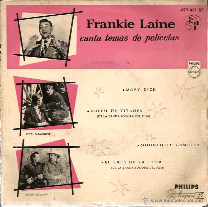 Discos de vinilo: EP FRANKIE LAINE : MOBY DICK + 3 - Foto 1
