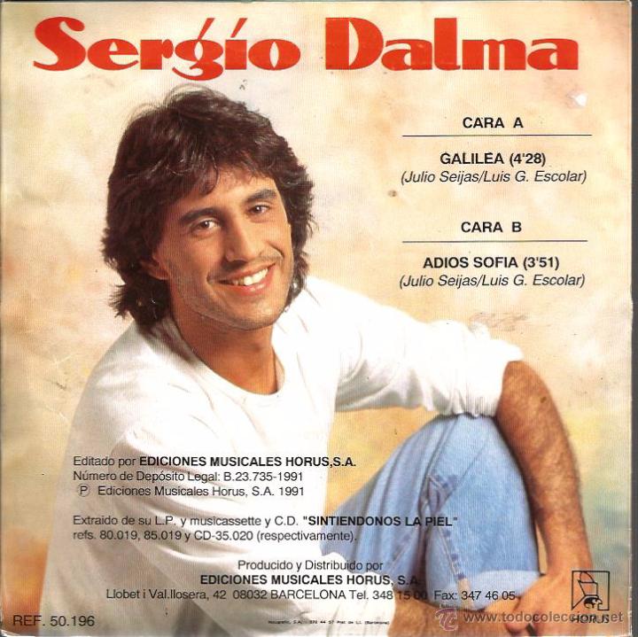 Discos de vinilo: SG SERGIO DALMA : GALILEA + ADIOS SOFIA - Foto 2