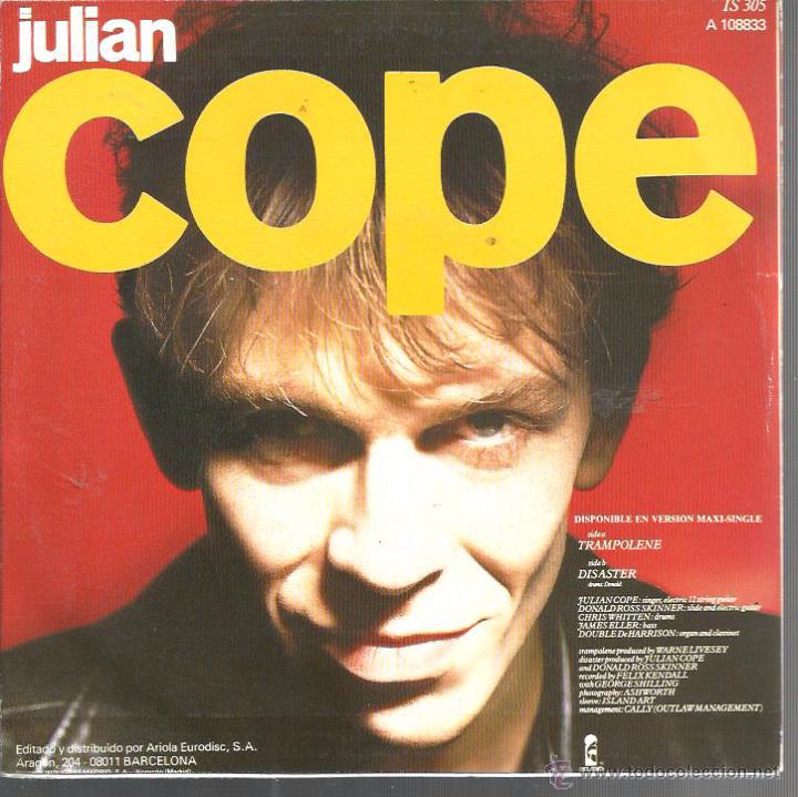 Discos de vinilo: SG JULIAN COPE : TRAMPOLENE + DISASTER - Foto 2