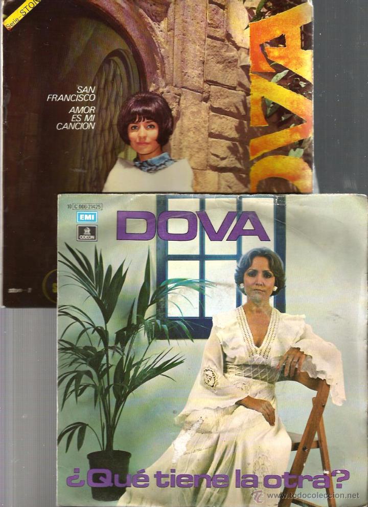 Discos de vinilo: 2 SINGLES DE DOVA : SAN FRANCISCO + QUE TIENE LA OTRA - Foto 1