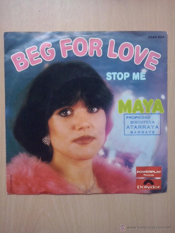 Discos de vinilo: maya - beg for love / stop me - single polydor 1980 - Foto 1