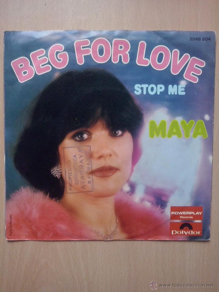 Discos de vinilo: maya - beg for love / stop me - single polydor 1980 - Foto 2