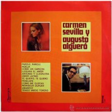 Discos de vinilo: CARMEN SEVILLA Y AUGUSTO ALGUERÓ - LP SPAIN 1975 - OLYMPO L-289. Lote 48739911