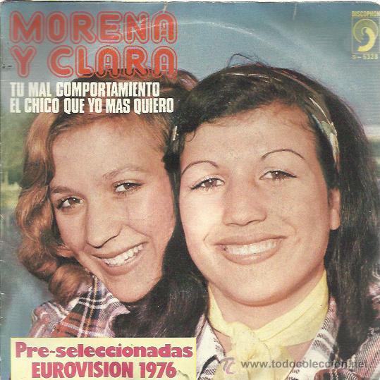 Discos de vinilo: MORENA Y CLARA Sg DISCOPHON 1976 tu mal comportamiento RUMBA FUZZ FUNK POP eurovision 76